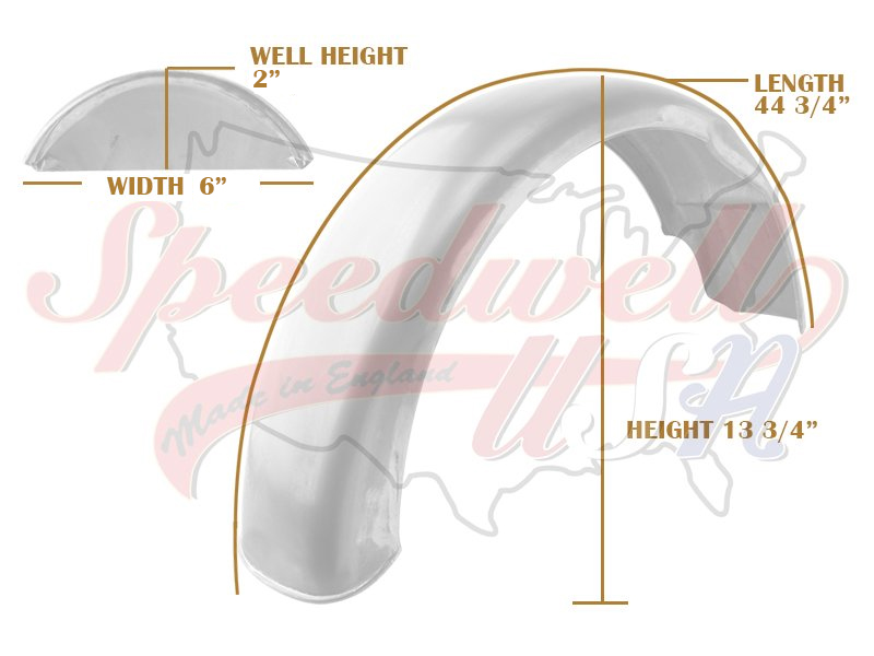 Triumph T140 Rear 1976-78 Mild Steel Unpainted Speedwell Mudguard / Fender PN# 83-7123/4/5/6