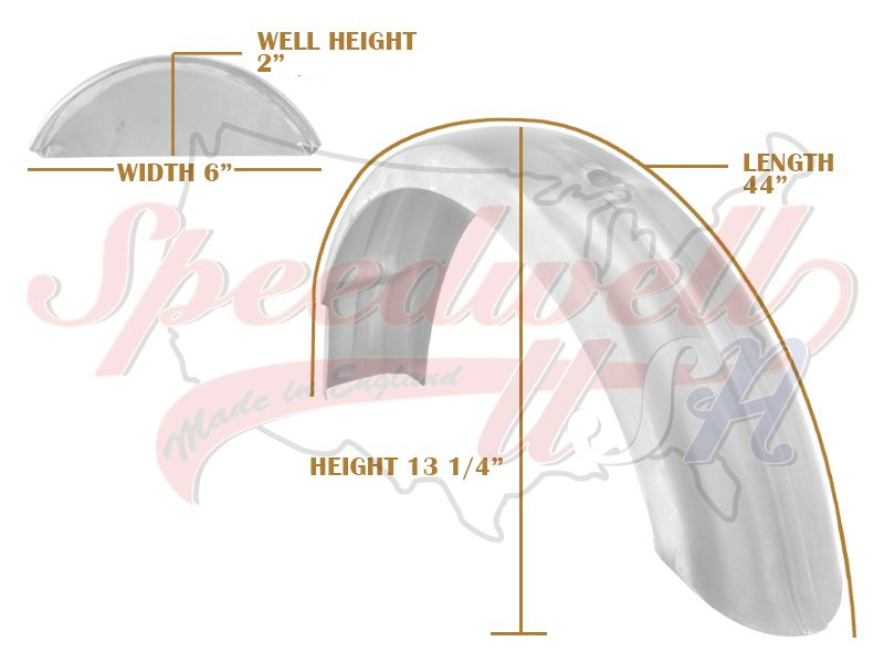 Triumph T120 Rear 1963 Only Mild Steel Undrilled Speedwell Mudguard / Fender (1) PN# 82-5579 F5579