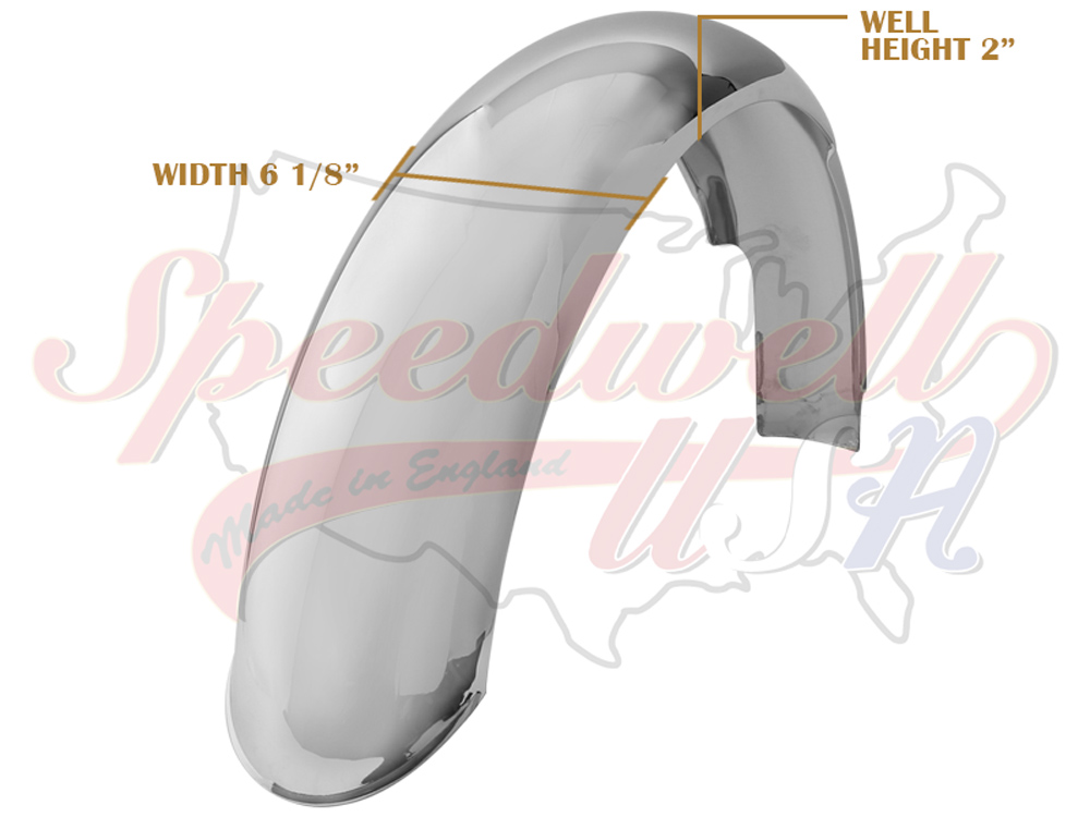 BSA A50/A65 Chrome Rear Beaded Edge Mudguard 1967-1970 PN# 68-6856