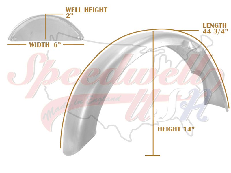 Triumph 500 650 Bare Steel Rear Mudguard Fender 1964-67 PN# 82-6965 F6965